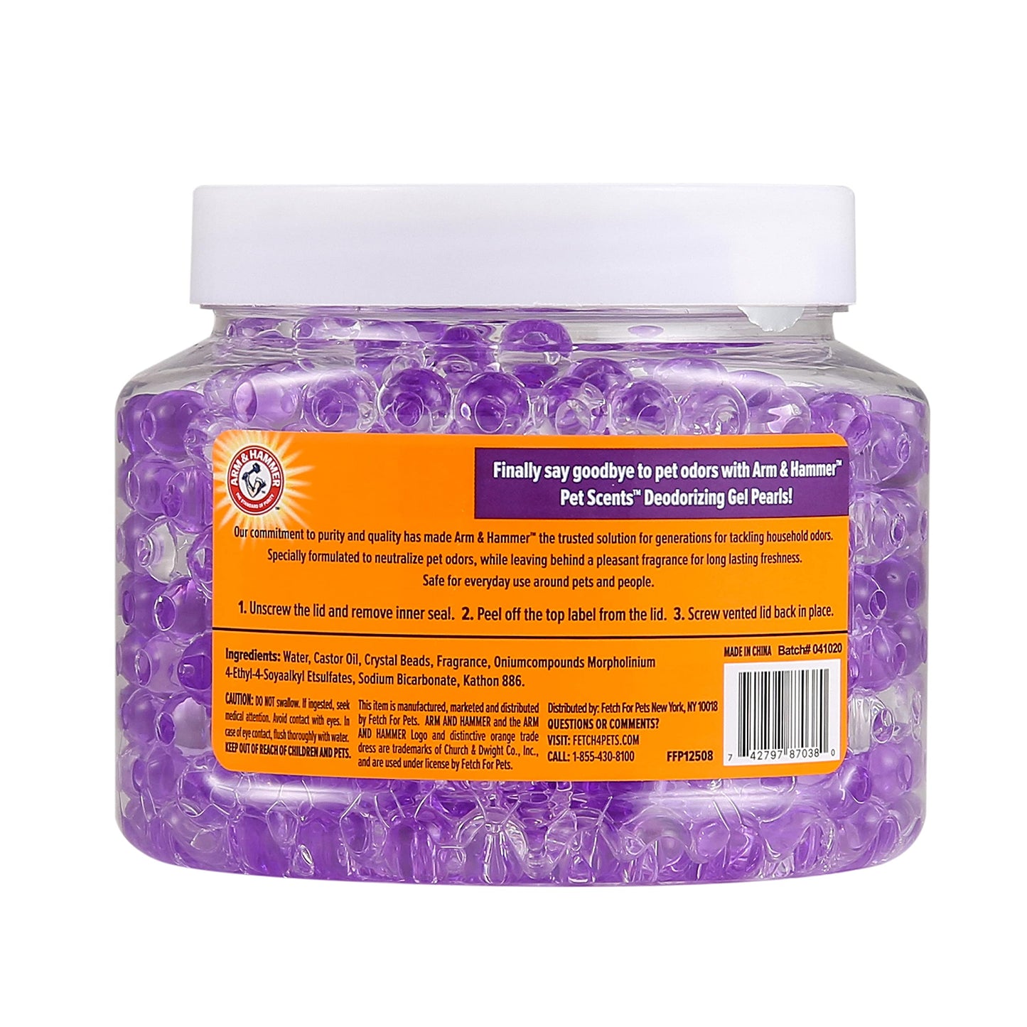 Arm & Hammer for Pets Air Care Pet Scents Deodorizing Gel Beads in Fresh Breeze | 12 oz Pet Odor Neutralizing Gel Beads with Baking Soda | Air Freshener Beads for Pet Odor Elimination (FF12689)
