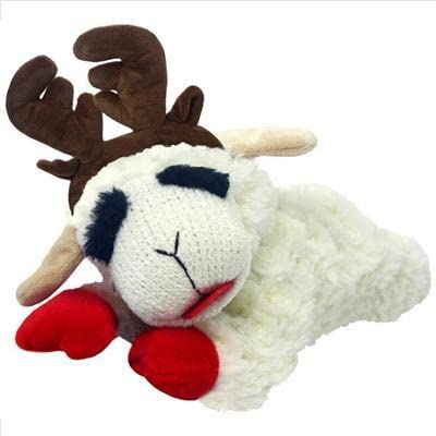 Multipet INTERNATIONAL 843140 Lambchop Plush Squeak Toy Mini for Pets, 6-Inch, White, small