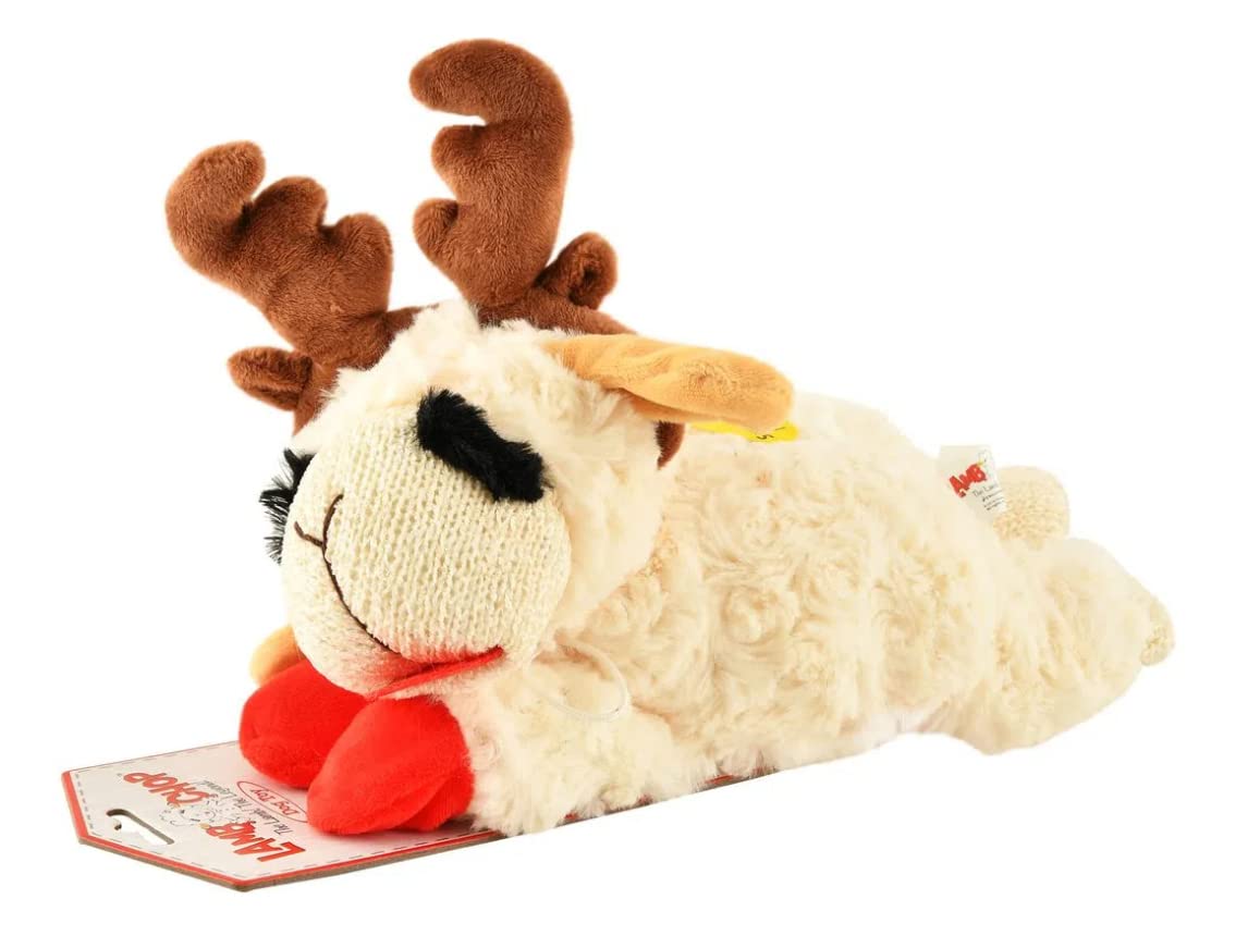 Multipet INTERNATIONAL 843140 Lambchop Plush Squeak Toy Mini for Pets, 6-Inch, White, small