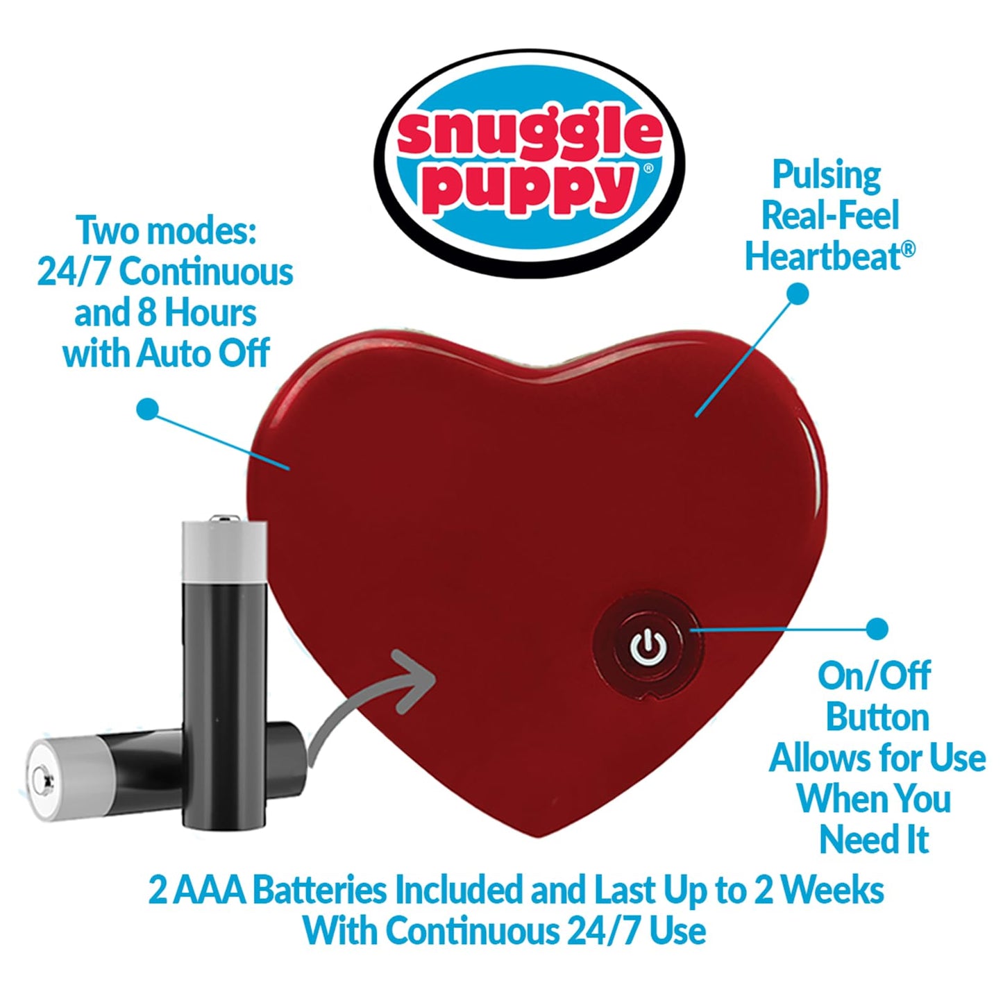 Original Snuggle Puppy Heartbeat Stuffed Toy for Dogs. Pet Anxiety Relief and Calming Aid, Comfort Toy for Behavioral Training in Biscuit
