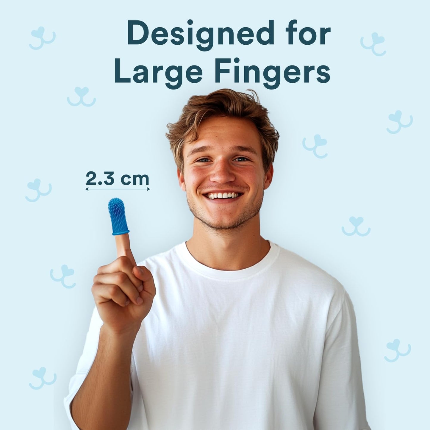 Jasper Dog Toothbrush, 360º Dog Tooth Brushing Kit, Cat Toothbrush, Dog Teeth Cleaning, Dog Finger Toothbrush, Dog Tooth Brush for Small & Large Pets, Dog Toothpaste Not Included, 2-Pack Blue