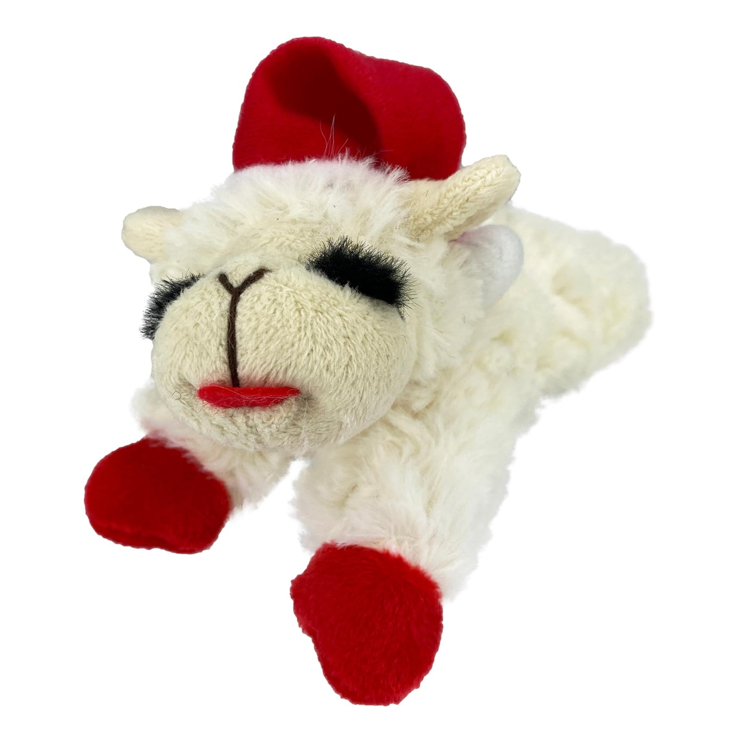 Multipet INTERNATIONAL 843140 Lambchop Plush Squeak Toy Mini for Pets, 6-Inch, White, small