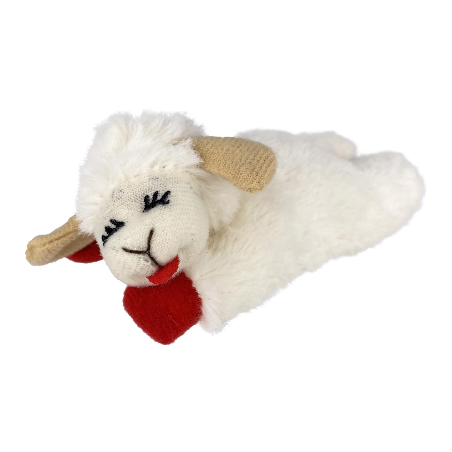 Multipet INTERNATIONAL 843140 Lambchop Plush Squeak Toy Mini for Pets, 6-Inch, White, small
