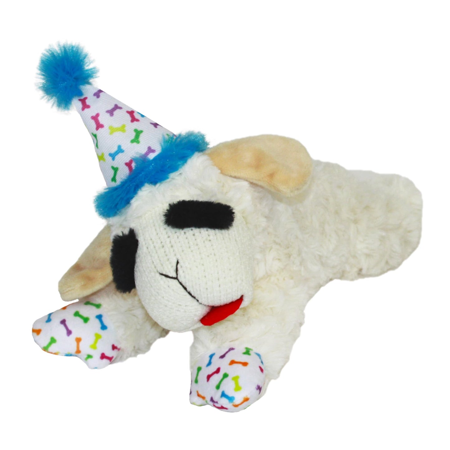 Multipet INTERNATIONAL 843140 Lambchop Plush Squeak Toy Mini for Pets, 6-Inch, White, small