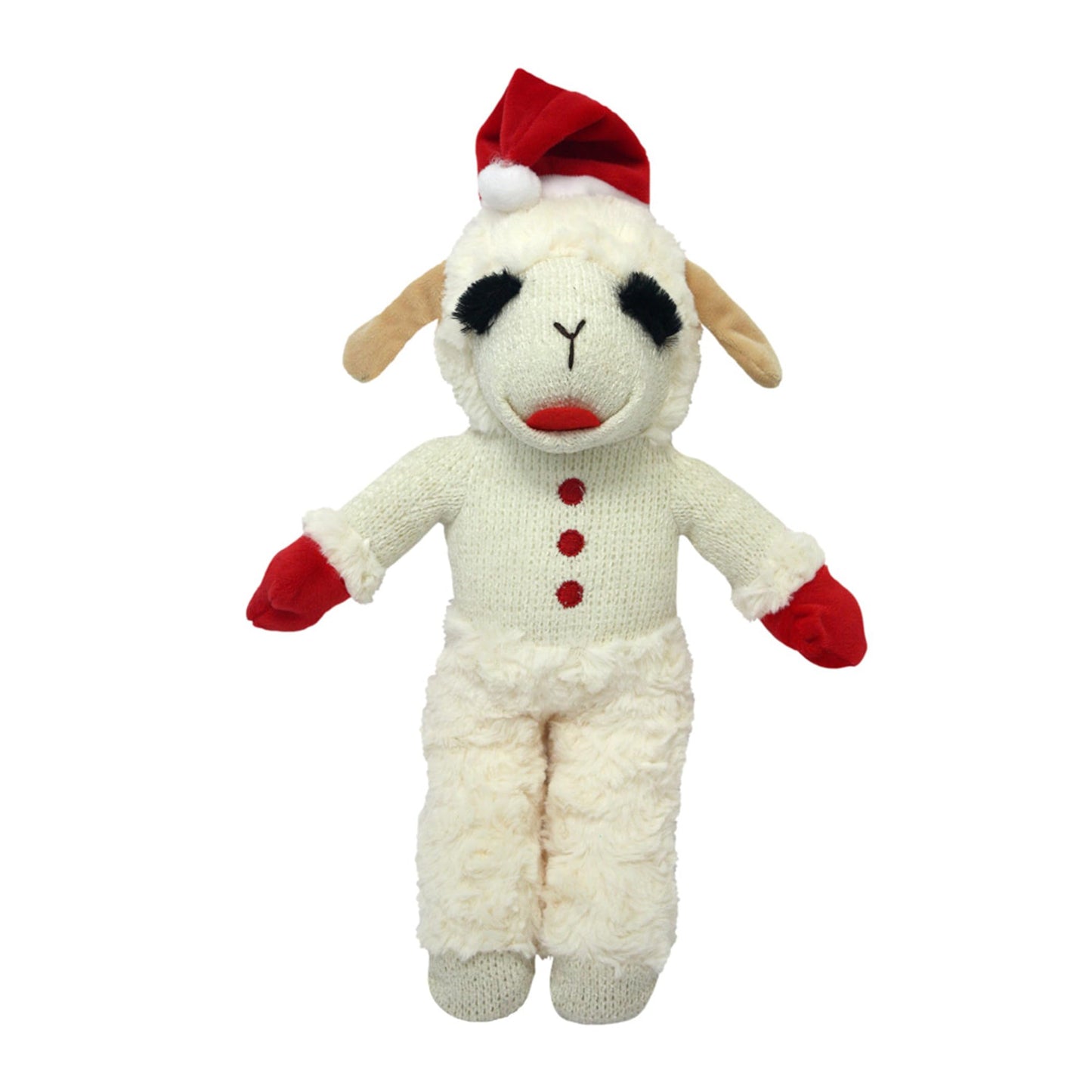Multipet INTERNATIONAL 843140 Lambchop Plush Squeak Toy Mini for Pets, 6-Inch, White, small