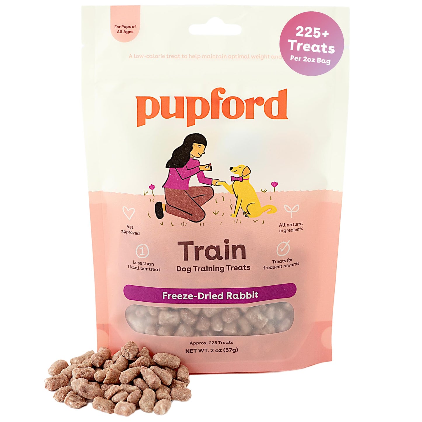 Pupford Freeze Dried Training Treats for Dogs & Puppies, 475+ Two Ingredient Bites (Chicken, 4 oz)