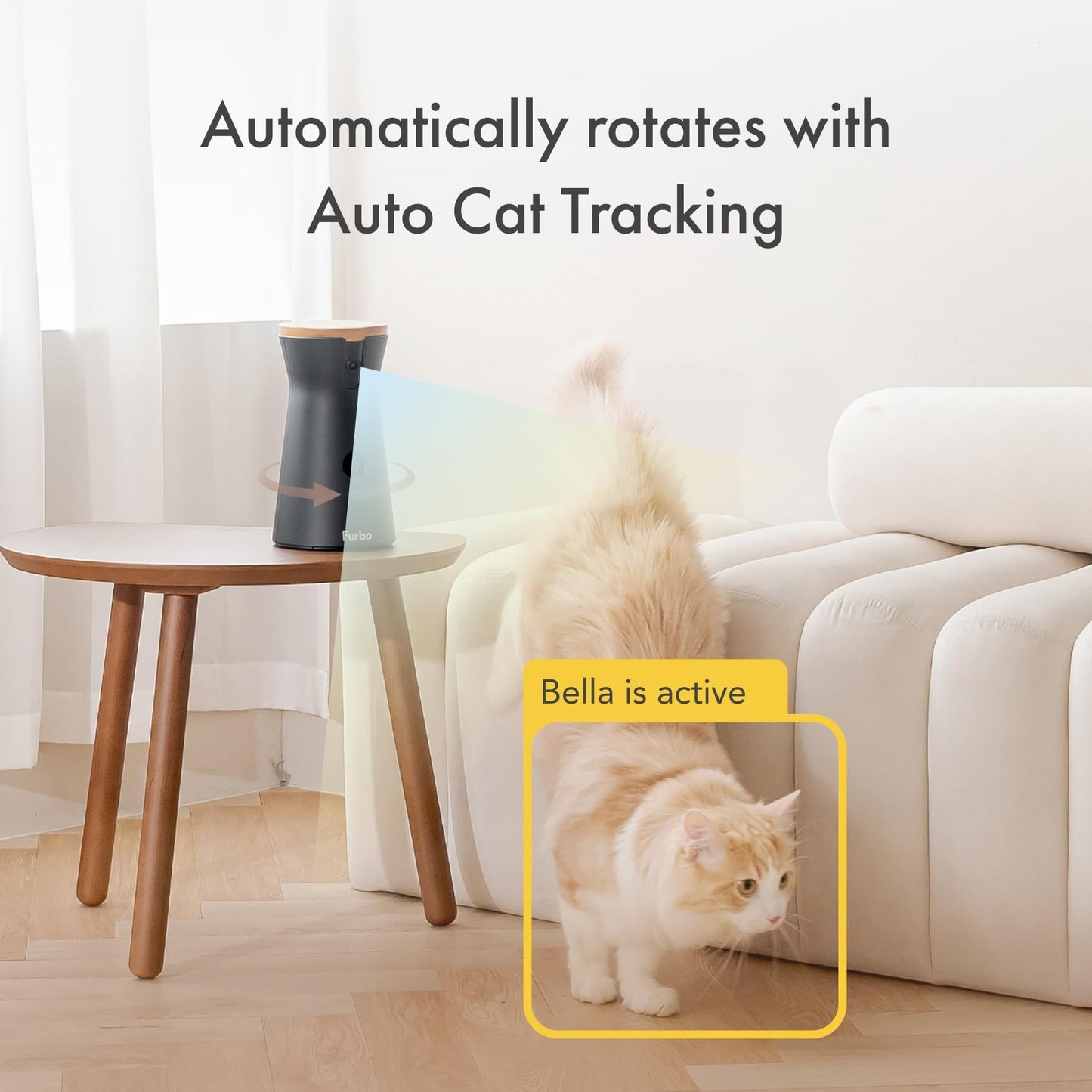 Furbo 360° Cat Camera + Nanny Bundle: Home Security & Cat Safety Alerts, Rotating Pet Treat Dispenser Camera with Speaker, Smart Home Indoor Cam w Phone App (Additional Subscription Required at Setup)