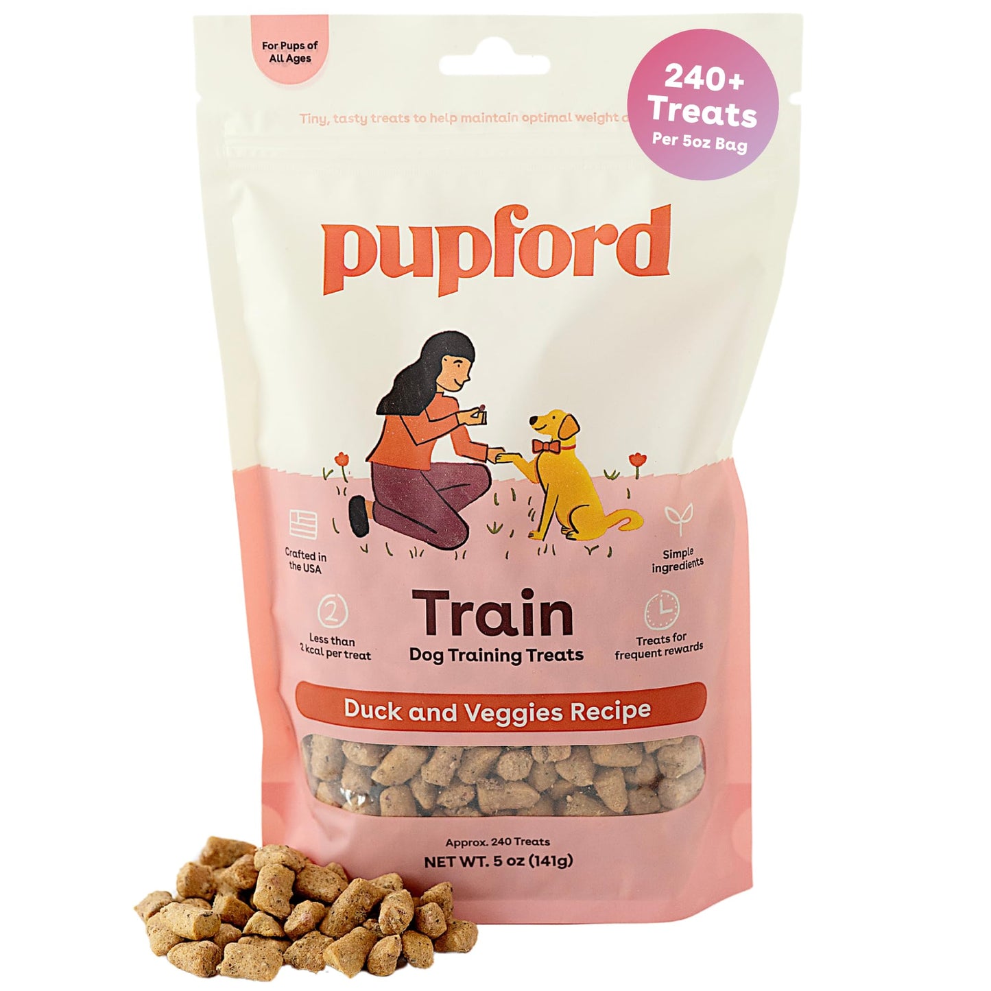 Pupford Freeze Dried Training Treats for Dogs & Puppies, 475+ Two Ingredient Bites (Chicken, 4 oz)