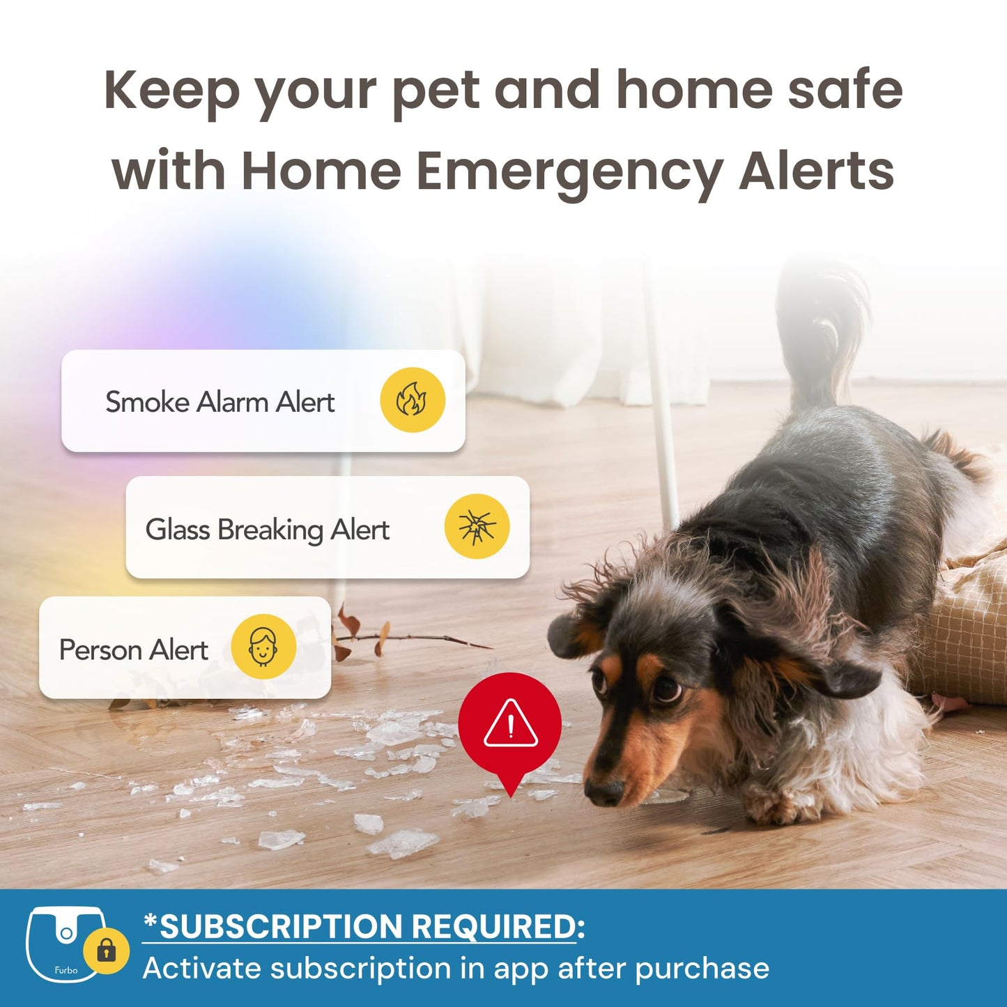 Furbo 360° Cat Camera + Nanny Bundle: Home Security & Cat Safety Alerts, Rotating Pet Treat Dispenser Camera with Speaker, Smart Home Indoor Cam w Phone App (Additional Subscription Required at Setup)