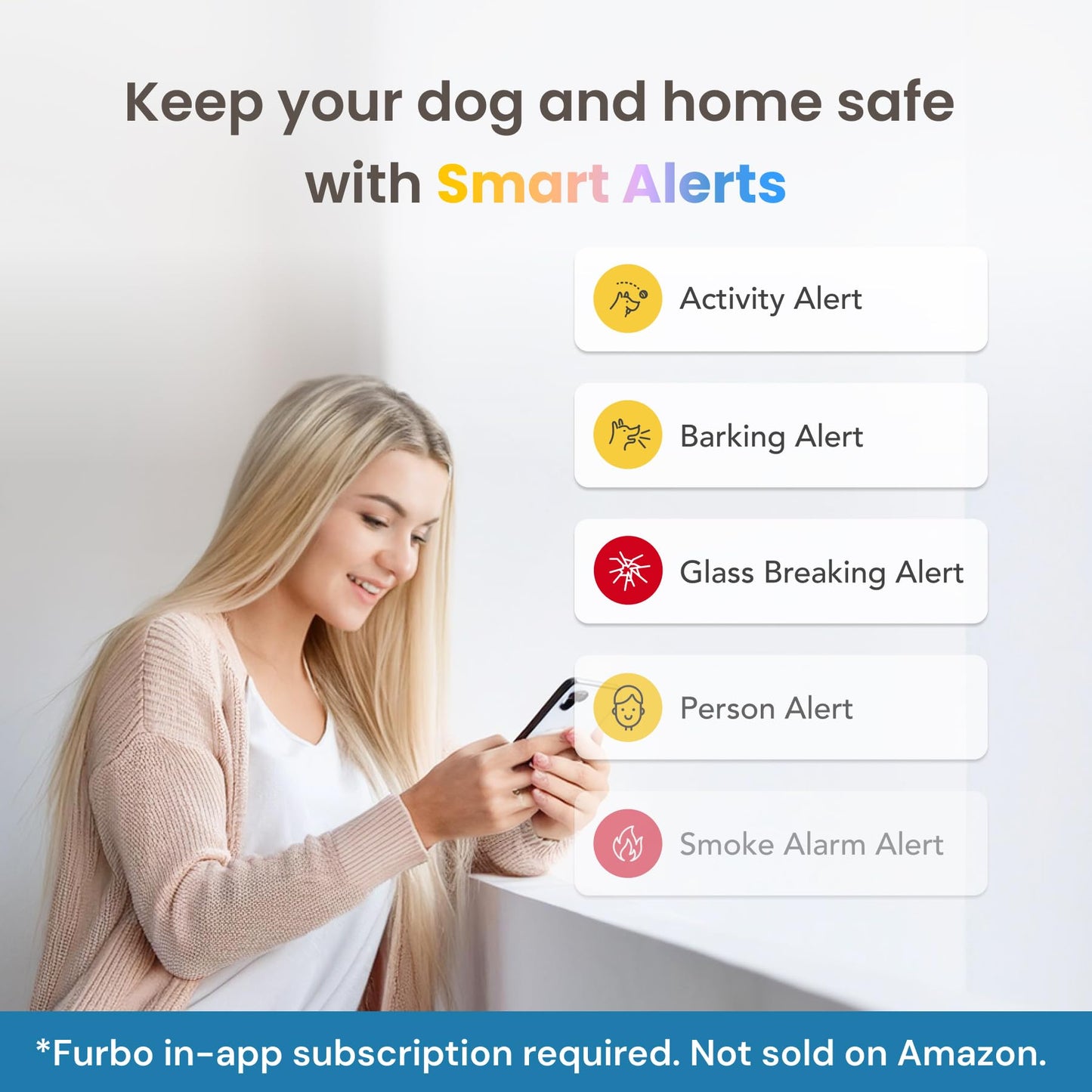 Furbo 360° Cat Camera + Nanny Bundle: Home Security & Cat Safety Alerts, Rotating Pet Treat Dispenser Camera with Speaker, Smart Home Indoor Cam w Phone App (Additional Subscription Required at Setup)