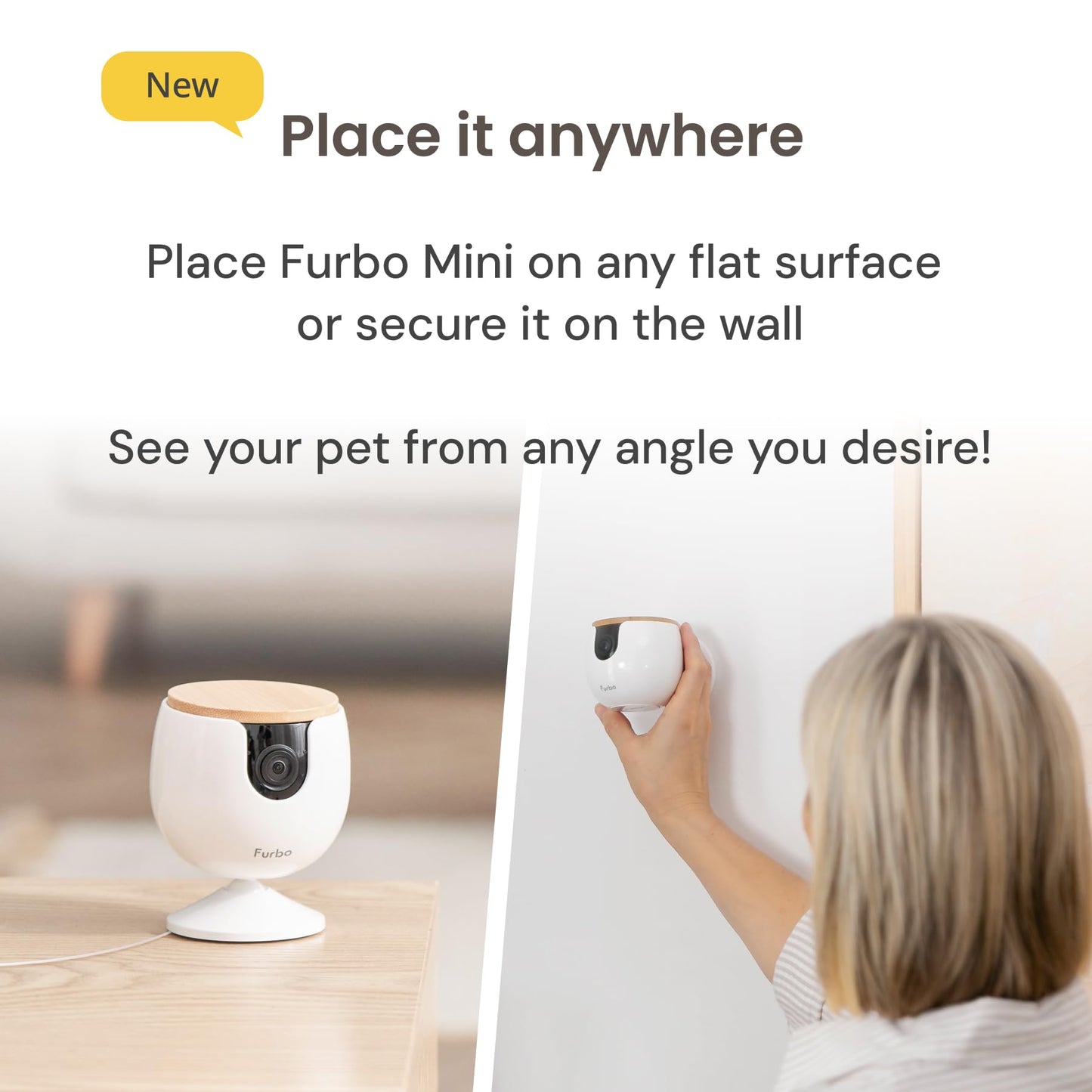 Furbo 360° Cat Camera + Nanny Bundle: Home Security & Cat Safety Alerts, Rotating Pet Treat Dispenser Camera with Speaker, Smart Home Indoor Cam w Phone App (Additional Subscription Required at Setup)