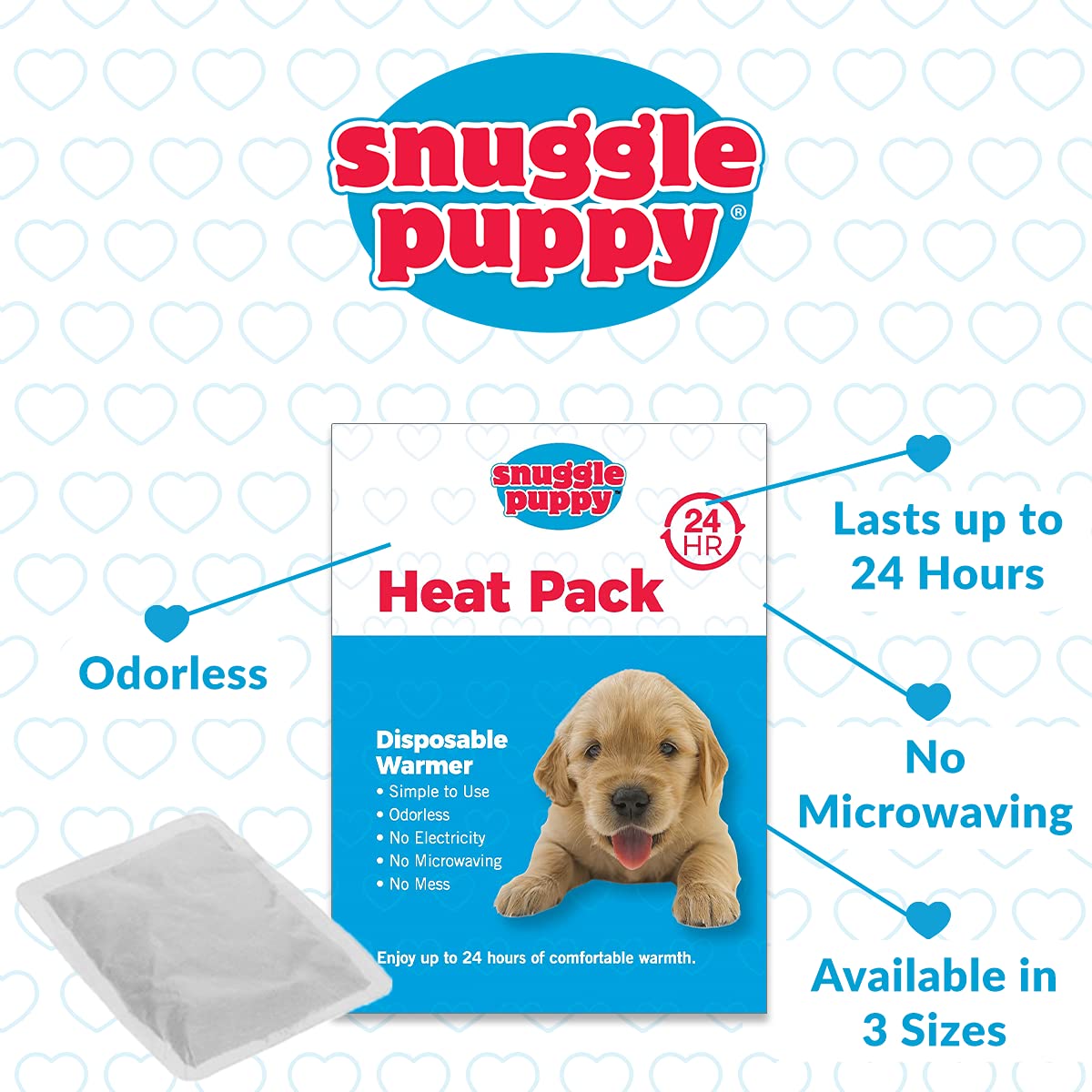 Original Snuggle Puppy Heartbeat Stuffed Toy for Dogs. Pet Anxiety Relief and Calming Aid, Comfort Toy for Behavioral Training in Biscuit