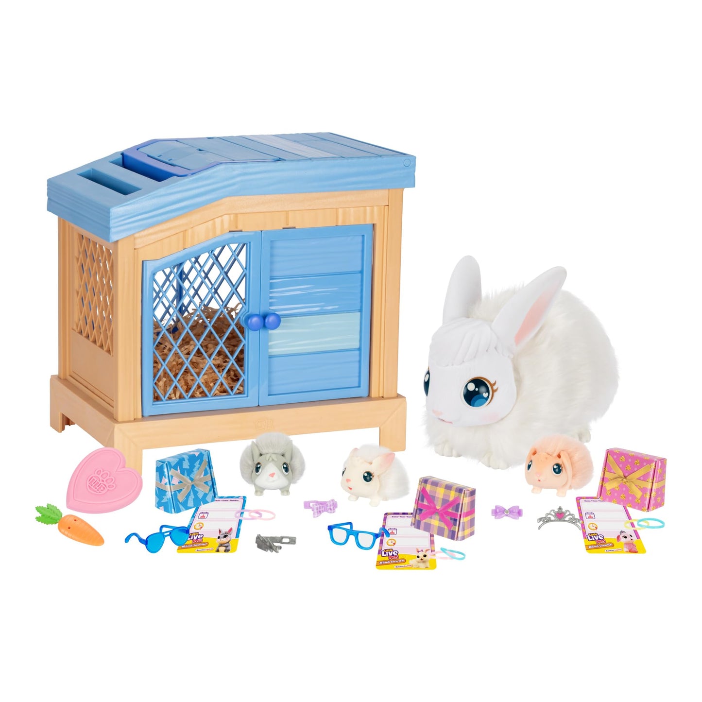Little Live Pets - Mama Surprise | Soft, Interactive Mama Guinea Pig and her Hutch, and her 3 Surprise Babies. 20+ Sounds & Reactions. for Kids Ages 4+, Multicolor, 7.8 x 11.93 x 11.38 inches