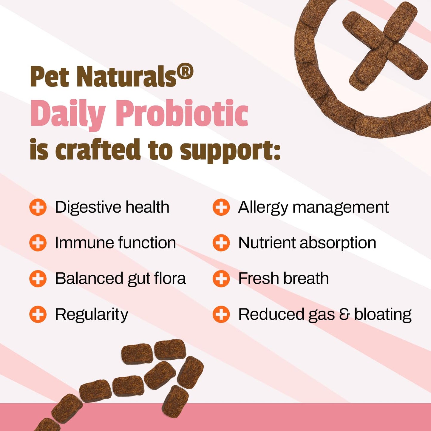 Pet Naturals Daily Probiotic for Dogs, 120M CFUs - Pre and Probiotics for Dogs Digestive Health, Gut Health, Immune Support, Diarrhea, Allergies and Itching - 60 Chews, Duck Flavor