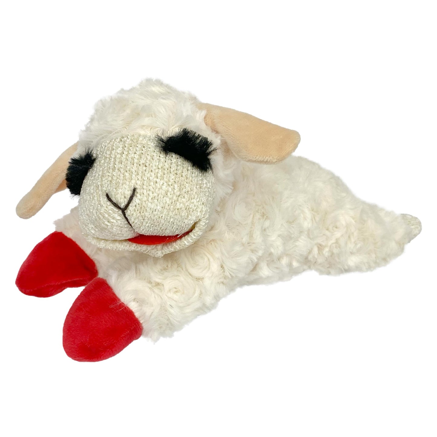 Multipet INTERNATIONAL 843140 Lambchop Plush Squeak Toy Mini for Pets, 6-Inch, White, small