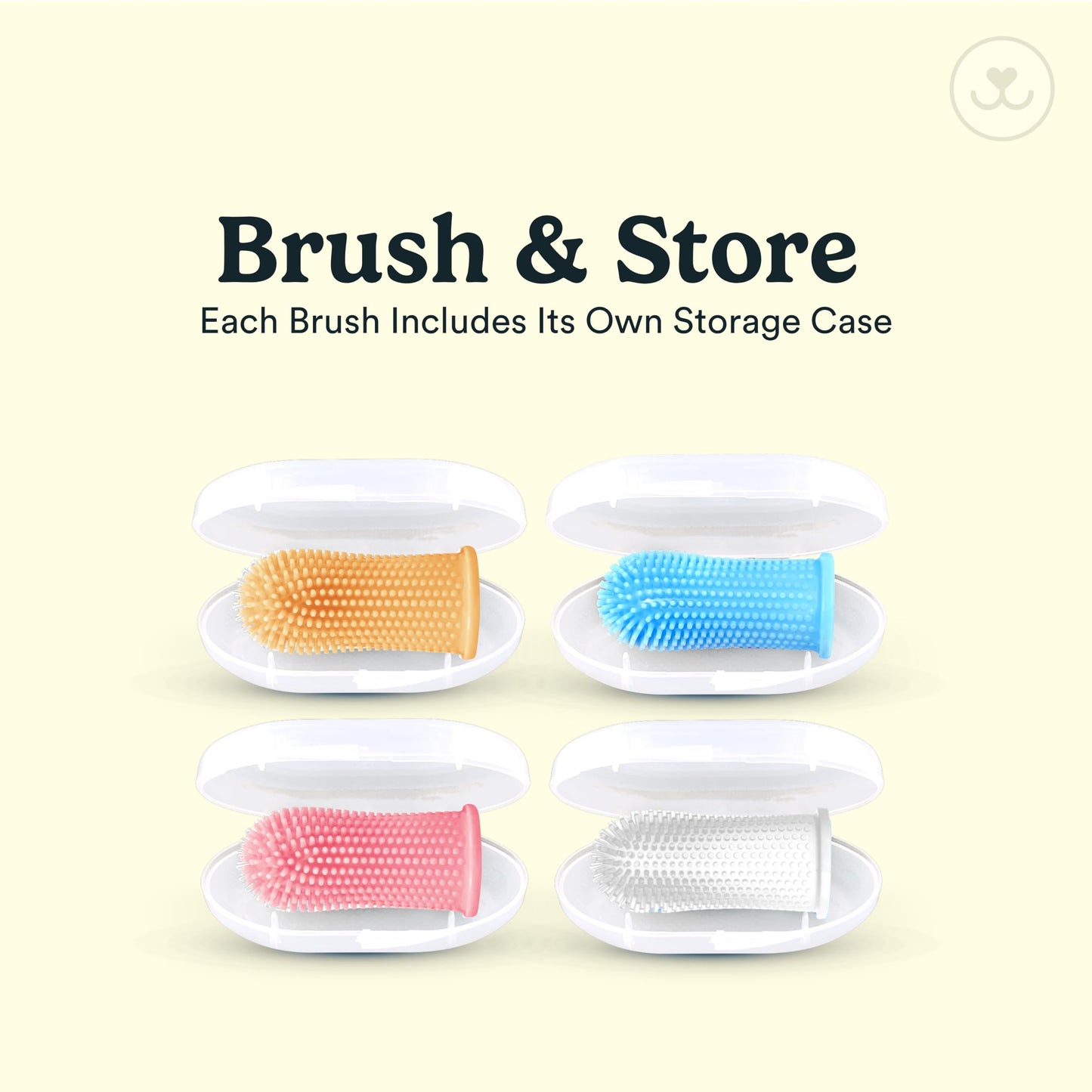 Jasper Dog Toothbrush, 360º Dog Tooth Brushing Kit, Cat Toothbrush, Dog Teeth Cleaning, Dog Finger Toothbrush, Dog Tooth Brush for Small & Large Pets, Dog Toothpaste Not Included, 2-Pack Blue