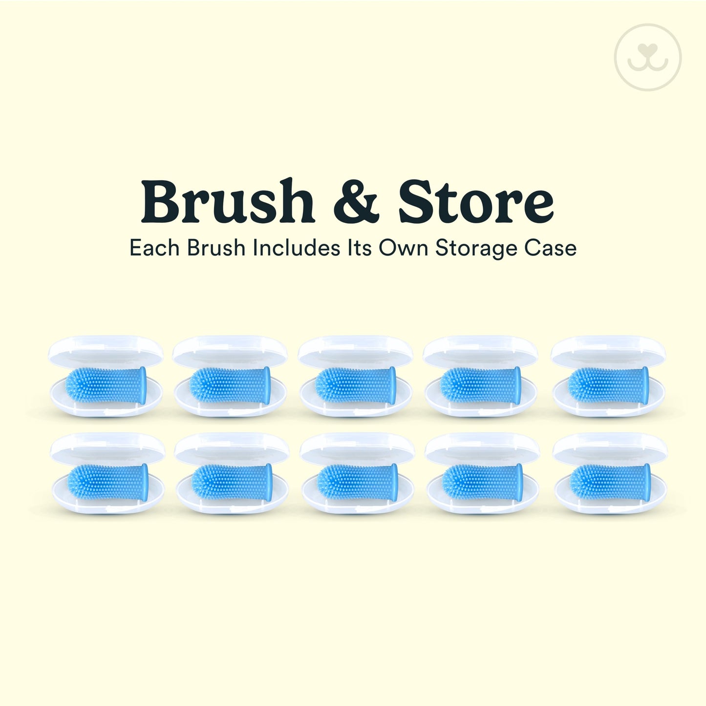 Jasper Dog Toothbrush, 360º Dog Tooth Brushing Kit, Cat Toothbrush, Dog Teeth Cleaning, Dog Finger Toothbrush, Dog Tooth Brush for Small & Large Pets, Dog Toothpaste Not Included, 2-Pack Blue