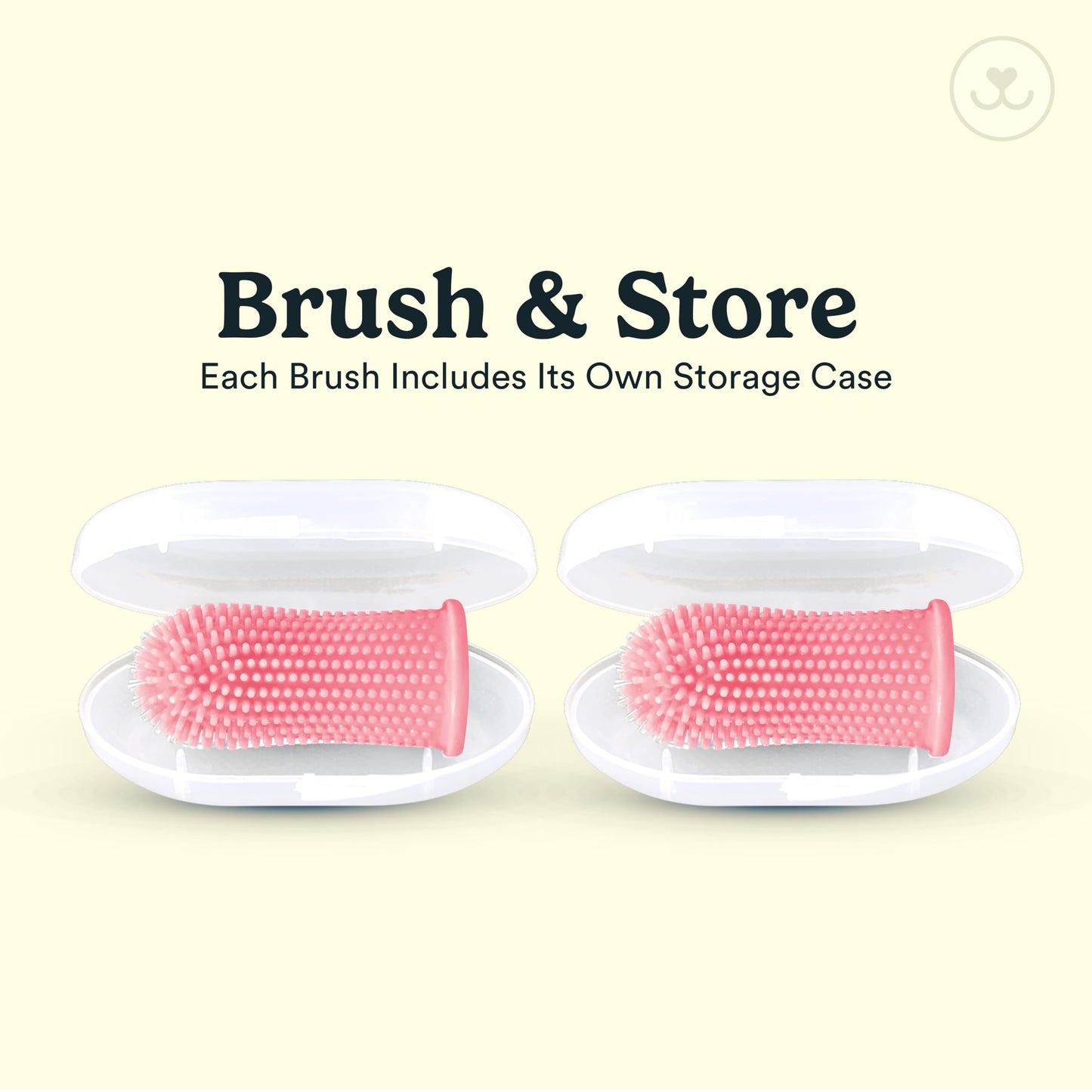 Jasper Dog Toothbrush, 360º Dog Tooth Brushing Kit, Cat Toothbrush, Dog Teeth Cleaning, Dog Finger Toothbrush, Dog Tooth Brush for Small & Large Pets, Dog Toothpaste Not Included, 2-Pack Blue