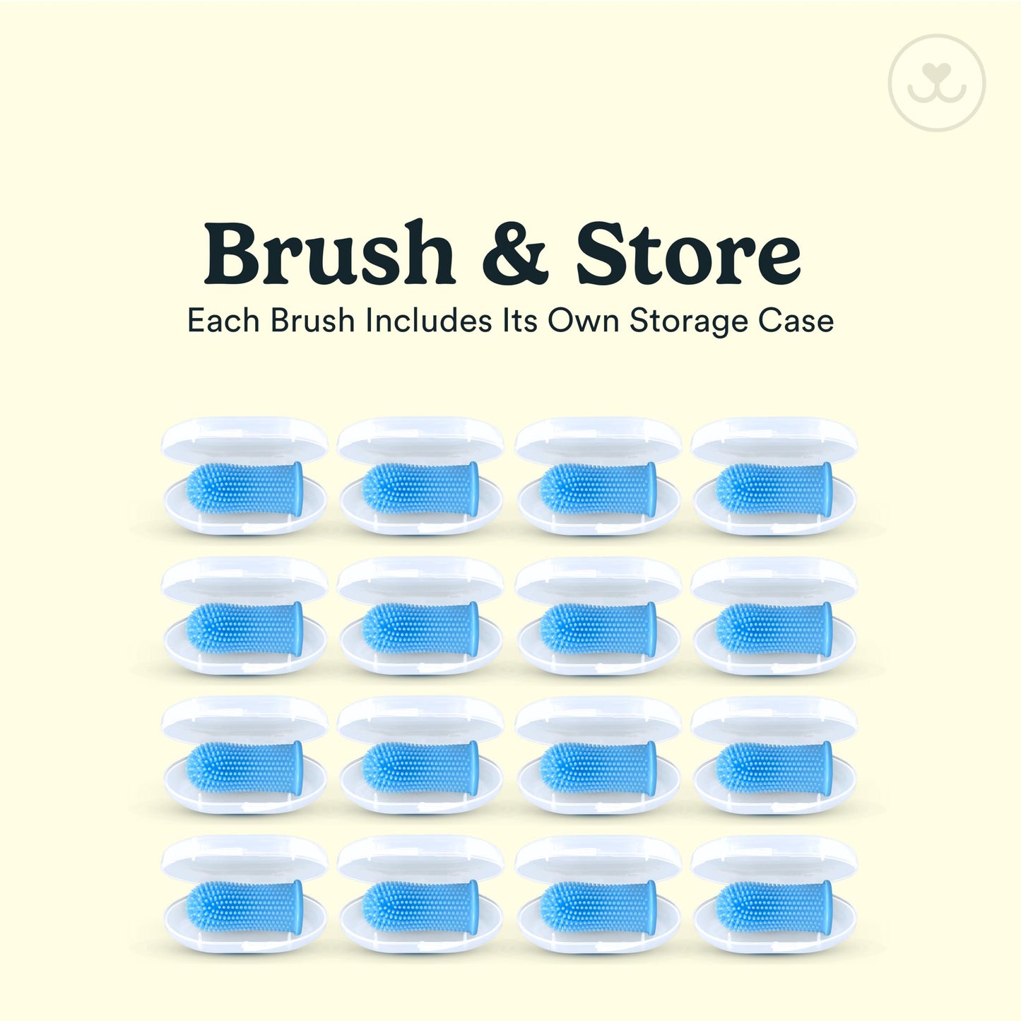 Jasper Dog Toothbrush, 360º Dog Tooth Brushing Kit, Cat Toothbrush, Dog Teeth Cleaning, Dog Finger Toothbrush, Dog Tooth Brush for Small & Large Pets, Dog Toothpaste Not Included, 2-Pack Blue