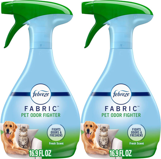 Febreze Odor-Fighting Fabric Refresher Pet Odor Fighter, 16.9oz, Pack of 2