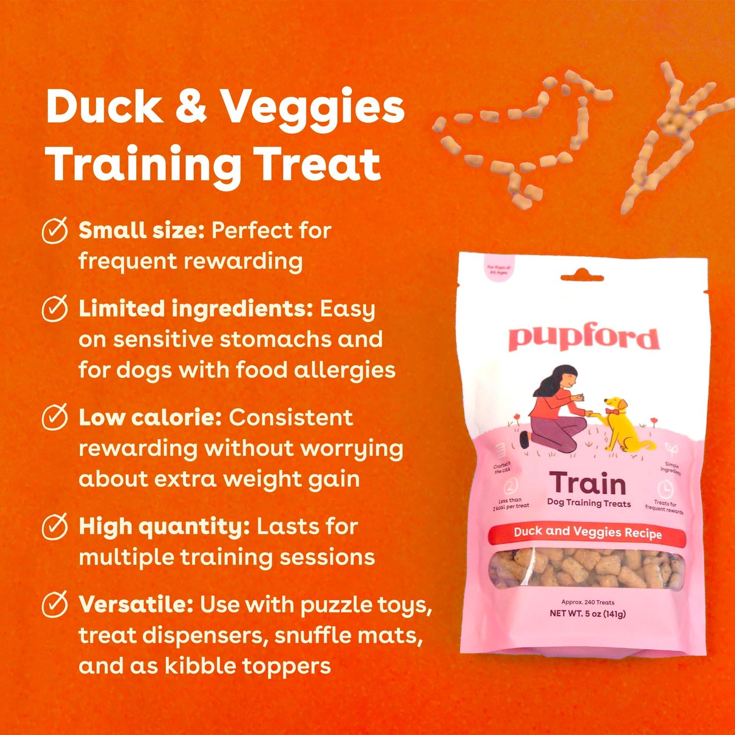 Pupford Freeze Dried Training Treats for Dogs & Puppies, 475+ Two Ingredient Bites (Chicken, 4 oz)