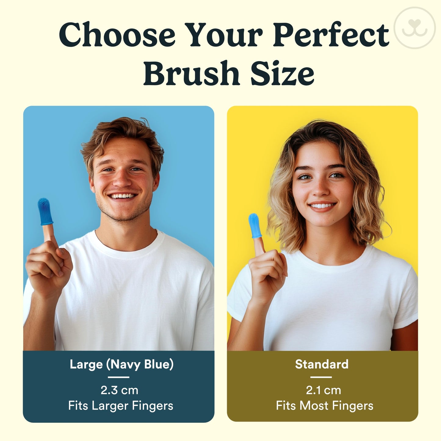 Jasper Dog Toothbrush, 360º Dog Tooth Brushing Kit, Cat Toothbrush, Dog Teeth Cleaning, Dog Finger Toothbrush, Dog Tooth Brush for Small & Large Pets, Dog Toothpaste Not Included, 2-Pack Blue