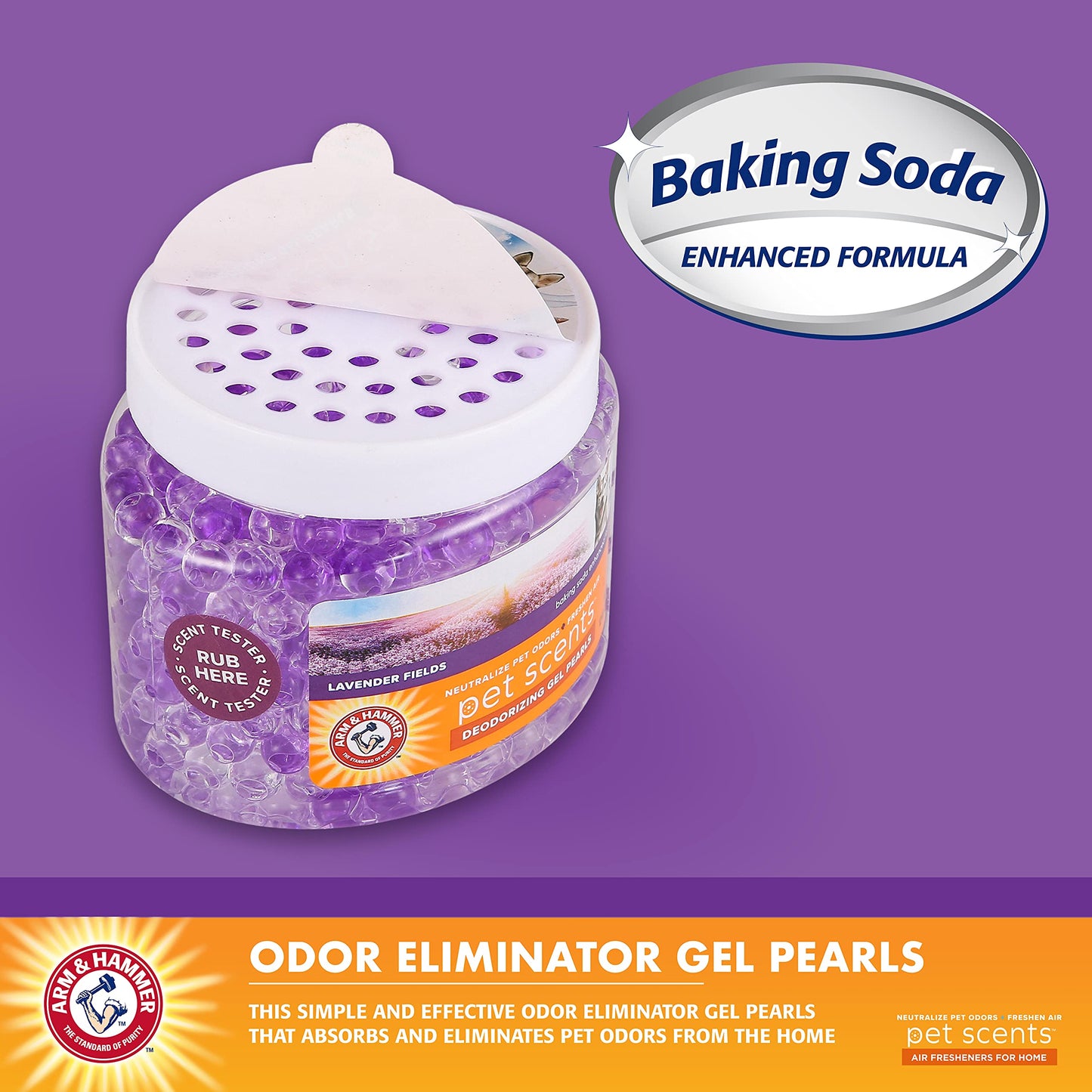 Arm & Hammer for Pets Air Care Pet Scents Deodorizing Gel Beads in Fresh Breeze | 12 oz Pet Odor Neutralizing Gel Beads with Baking Soda | Air Freshener Beads for Pet Odor Elimination (FF12689)