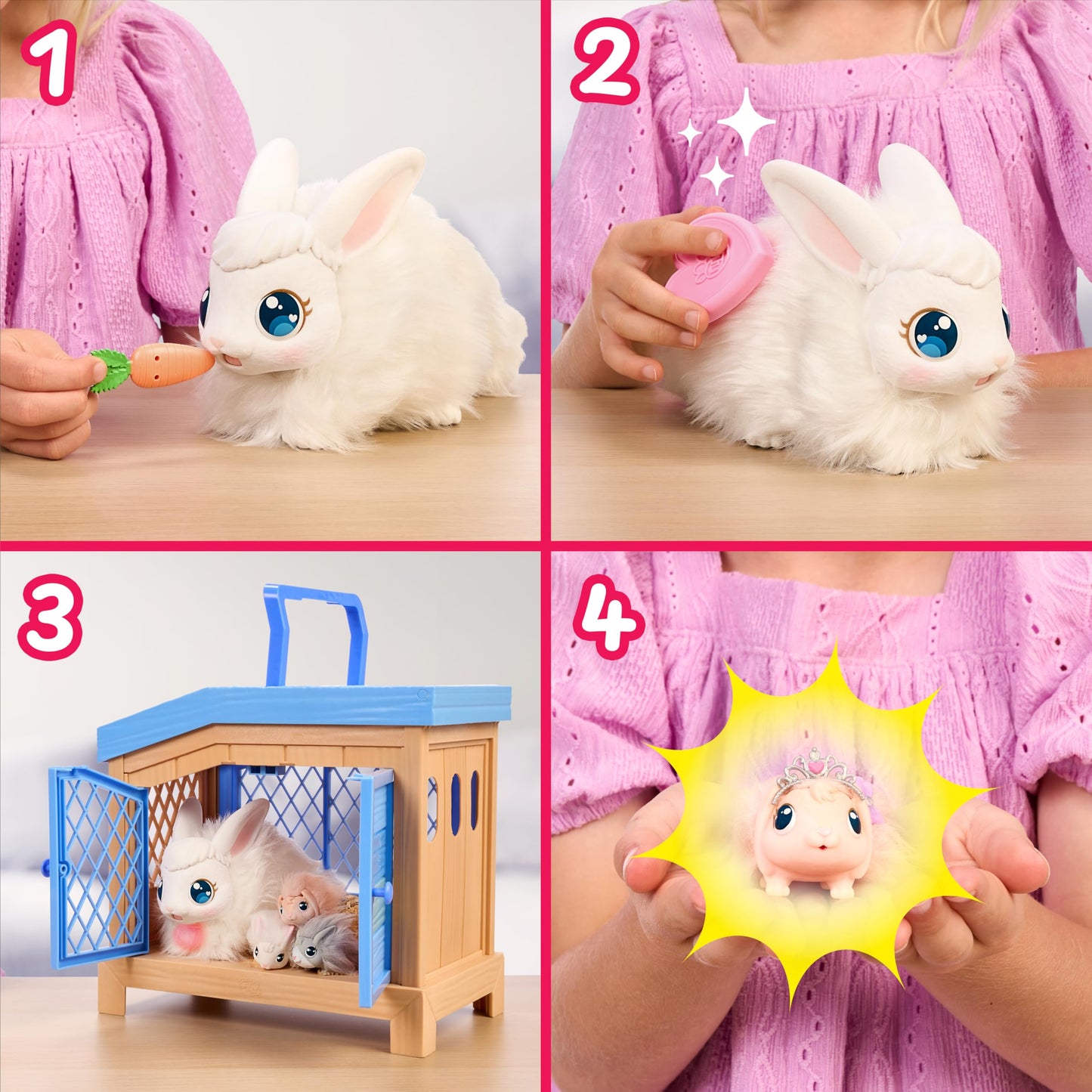 Little Live Pets - Mama Surprise | Soft, Interactive Mama Guinea Pig and her Hutch, and her 3 Surprise Babies. 20+ Sounds & Reactions. for Kids Ages 4+, Multicolor, 7.8 x 11.93 x 11.38 inches