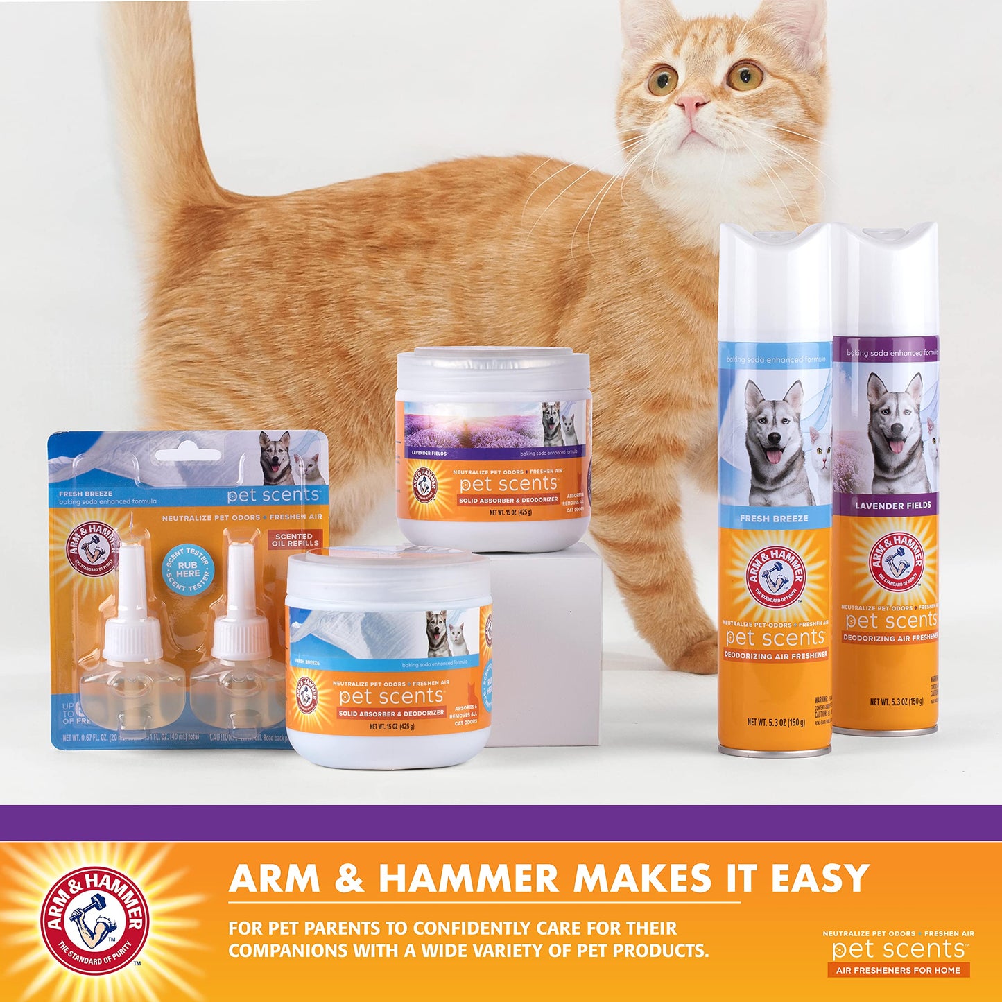 Arm & Hammer for Pets Air Care Pet Scents Deodorizing Gel Beads in Fresh Breeze | 12 oz Pet Odor Neutralizing Gel Beads with Baking Soda | Air Freshener Beads for Pet Odor Elimination (FF12689)